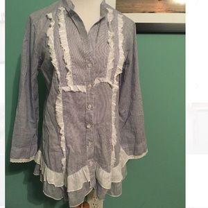Love Squared button down top/tunic